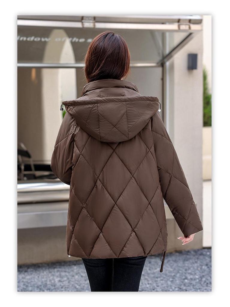 2024 Winter Women's Chinese Style Hooded Coat - Tassel, Fashionable, Loose-Fit, Slimming Down Cotton Outerwear