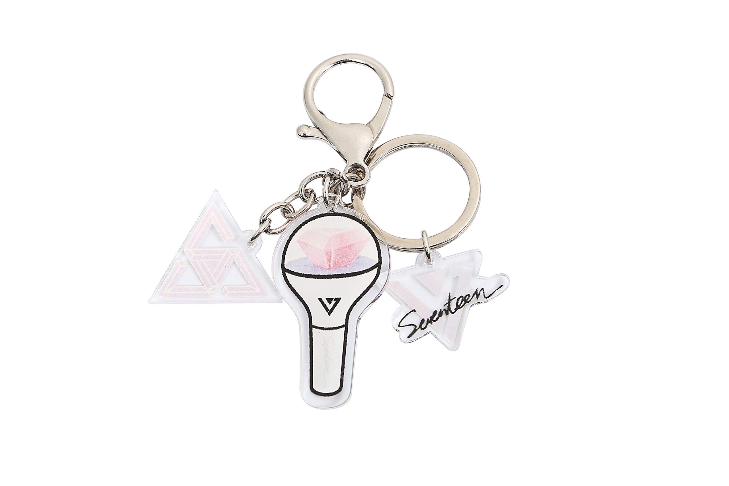 

SEVENTEEN Seven Key Chain with 3 Logo Light Stick Popular Goods Key Ring CARAT