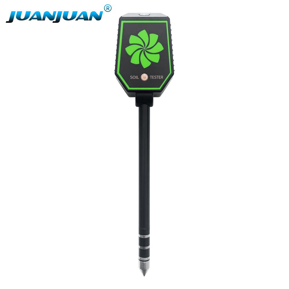 

Digital 8 in 1 Soil Tester Air Humidity EC PH Temp Light Intensity Fertility Soil Moist SALT Detector for Flower Plants