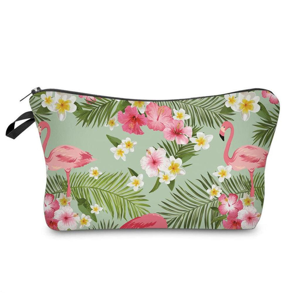 

Women Flamingo Print Cosmetic Bag Toiletries Organize Travel Storage Case 6364