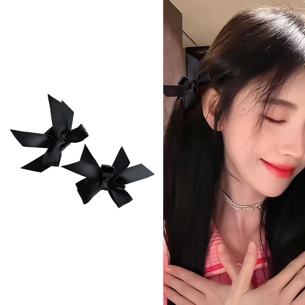 Small Bowknot Hairpin for Women Girls Korean Sweet Bangs Hair Claw DIY Supplies Accessories