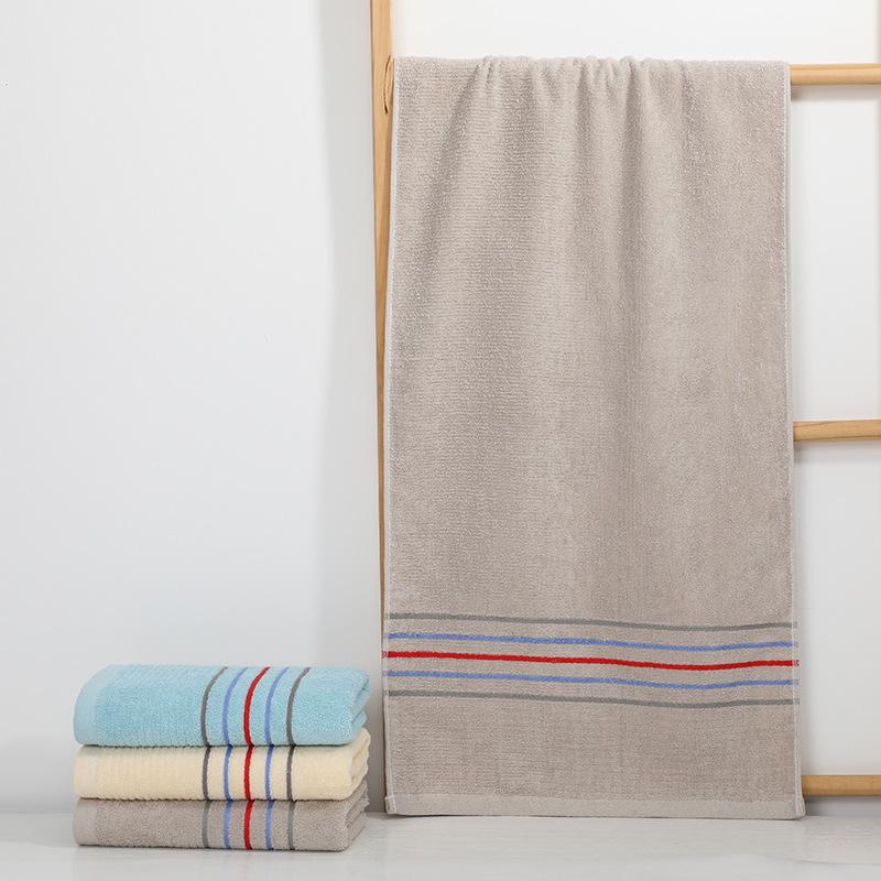 Thickened Absorbent Bath Towel - Large Pure Cotton & Polyester Blend, 90x40 cm, Suitable for Adult Face and Household Use