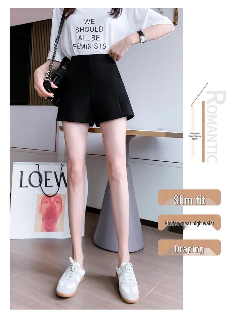 2024 Spring Korean-Style High Waist Loose Fit Women's Shorts