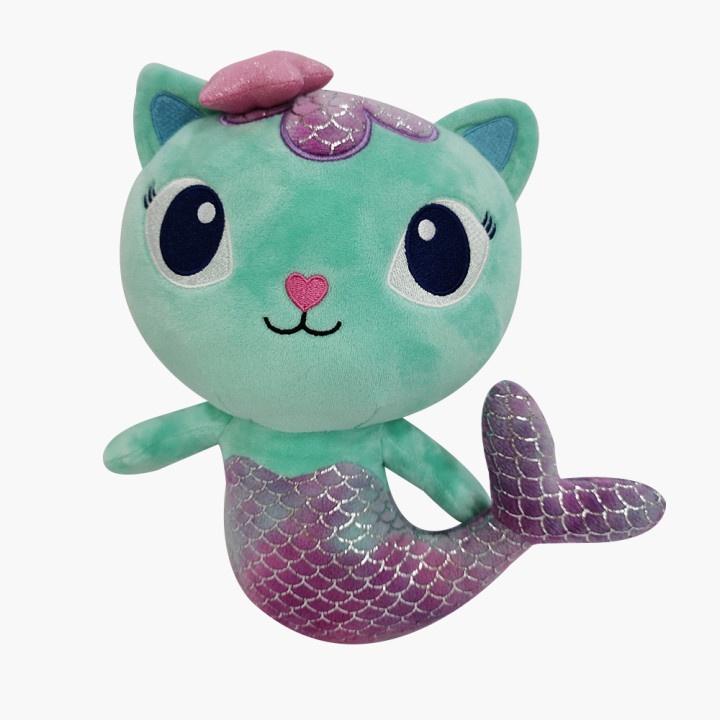 25-30cm Mermaid Gabby Cats Stuffed Toys Cartoon Plush Toy Doll Cute Cat Baby Sleep Soothing Birthday Xmas Gift For