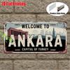 Pc Vintage Metal Sign Yard Signs  Wall Art (xcm) Ankara Aluminum Sign Capital of Turkey Retro Travel Decor Cityscape