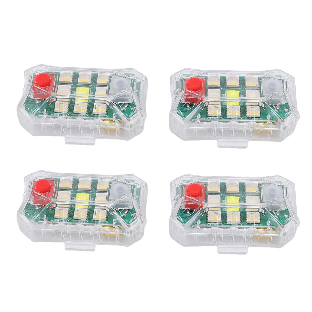 4PCS Wireless LED Strobe Lights with Remote Control RGB 7 Color Rechargeable IP65 Anti Collision Led Emergency Warning Lights