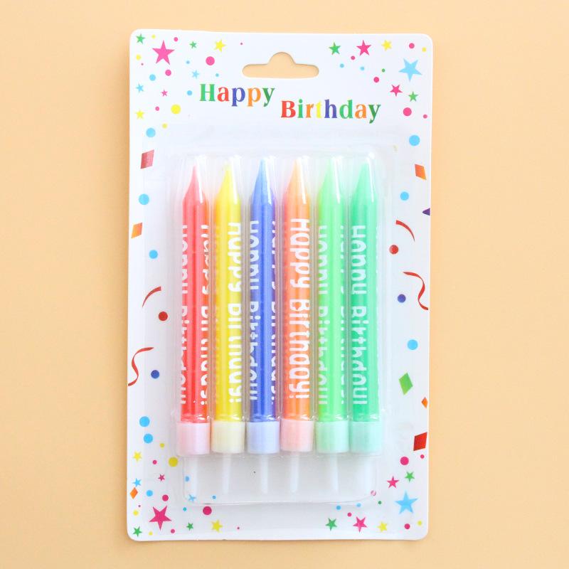

INS Black and White Printed HAPPY BIRTHDAY Cake Candles Children s Party Color Printed Candles Roman Alphabet Candle