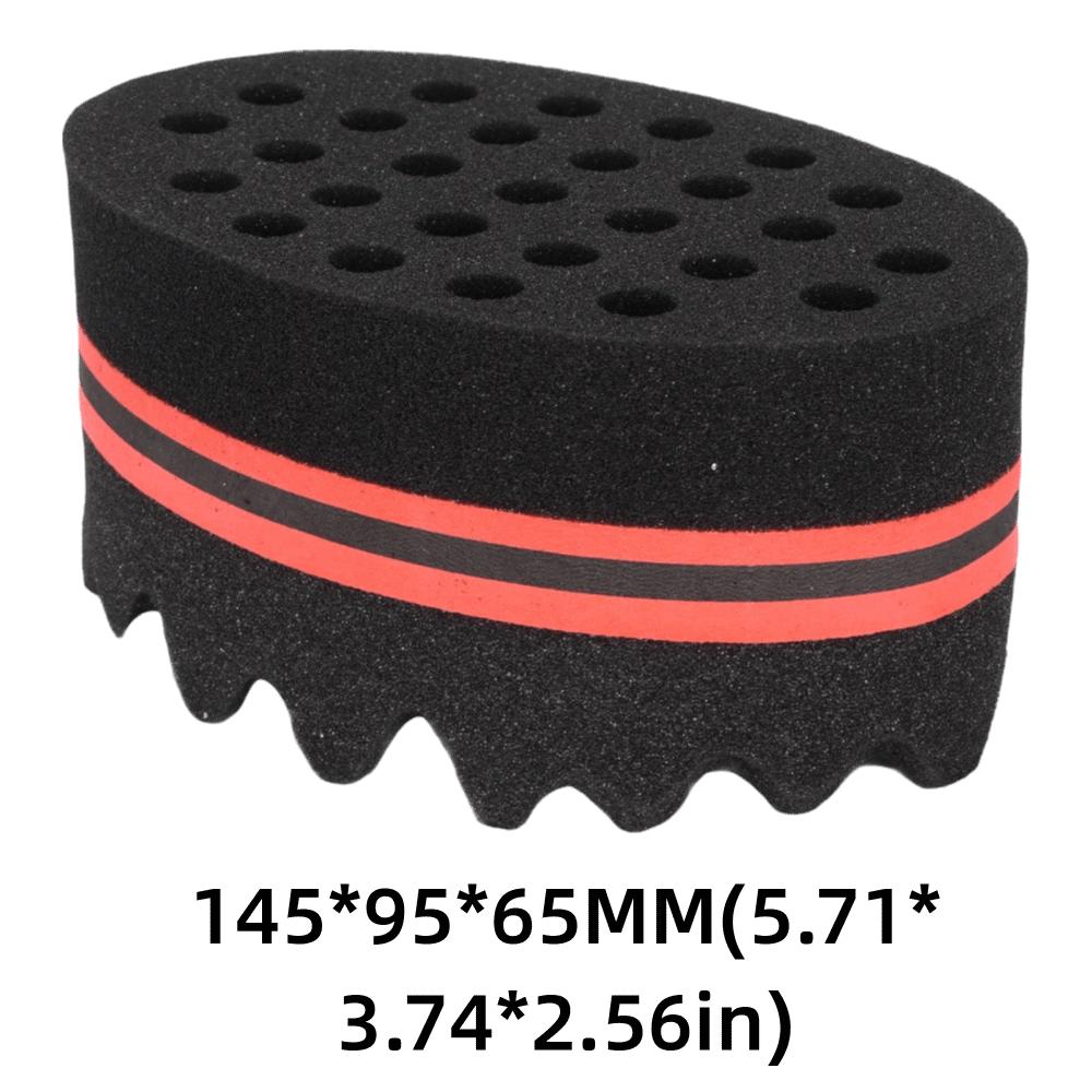 Big Holes Sponge Brush Double-Sided Twist Hair Sponge Barber Tool Hair Sponge Brush Home Use