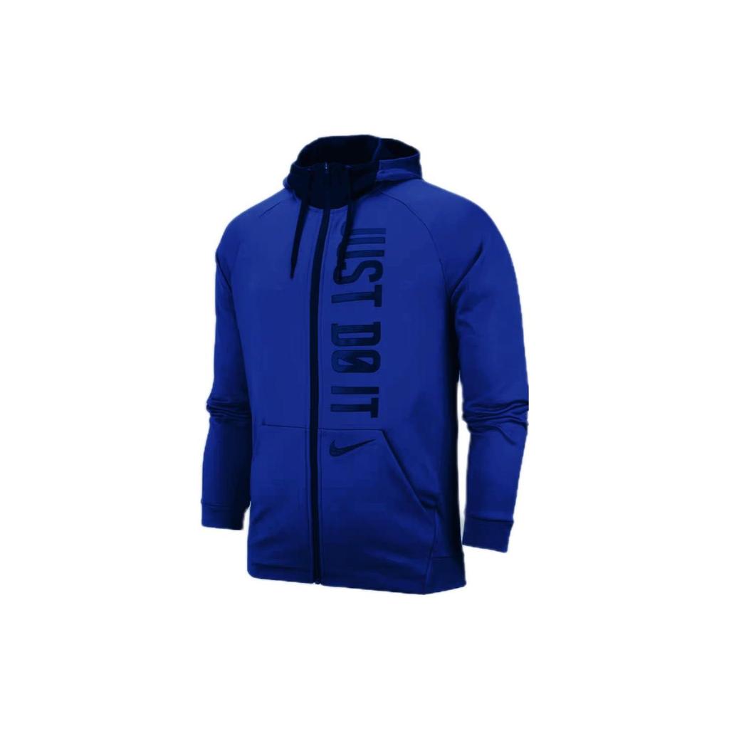 Nike Therma Jdi Letter Print Hooded Long Sleeve Casual Sports Training Jacket Men Jackets Blue 904922-455