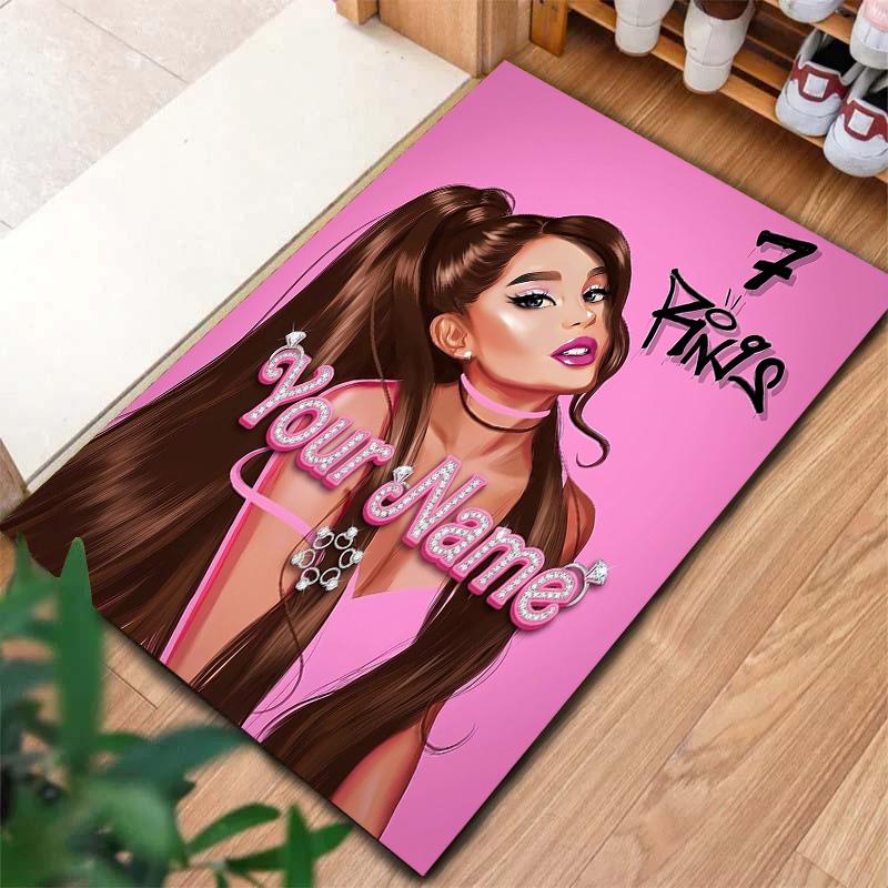 Floral Dreams Custom Name Carpet Rug For Living Room Bedroom Home Sofa Decoration Kids Play Nonslip Floor Mat