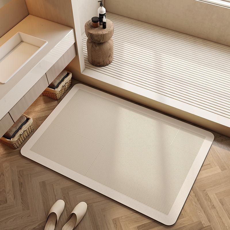 Diatomaceous Earth Floor Mat Home Bathroom Mat Door Entrance Dirt Resistant Absorbent Bath Rug