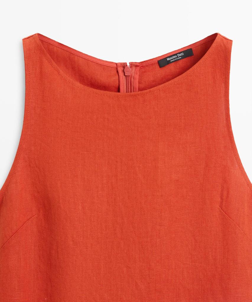 Masimodutti 100% Linen Halterneck Dress