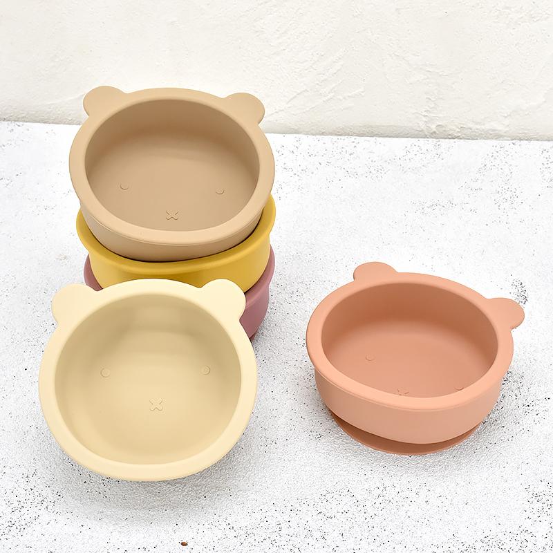 Baby Silicone Feeding Bowl Cute Lion Shape Tableware Waterproof Non-Slip Silicone Dishes