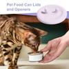 2Pcs Cute Shape Silicone Pet Food Cover Portable Cat Can Opener  Wet Food Mixing