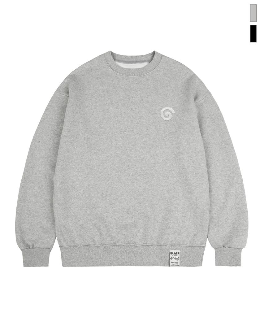 GRAVER [Unisex] G Symbol Embroidered Sweatshirt_2 Colors