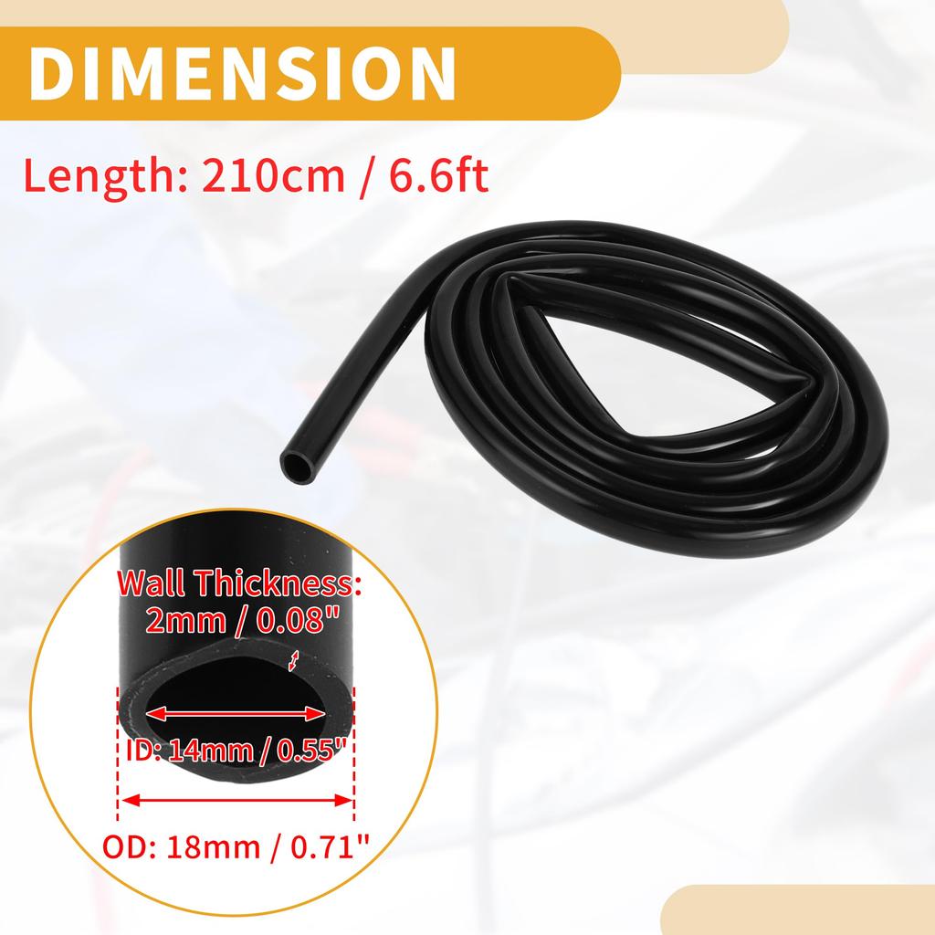 Partuto 1 stk 130PSI Maks Trykk Universell Silikon Vakuumslange Bil Auto Vakuumledning