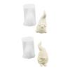 Dwarf Santa Decoration 3D Candle Mould DIY Candle Epoxy Mold Handmade Candles Aroma Wax Soap Molds for Decorations