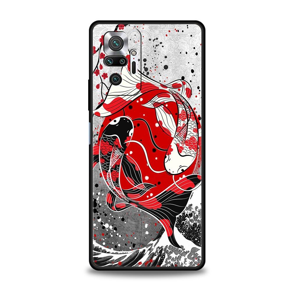 Japan Redsun Samurai Bushido For Xiaomi Redmi Note 12 Phone Case 10C 10 11 9 8 Pro Plus 9S 7 8T 9T 9A 8A 9C K50 K40 Gaming Cover