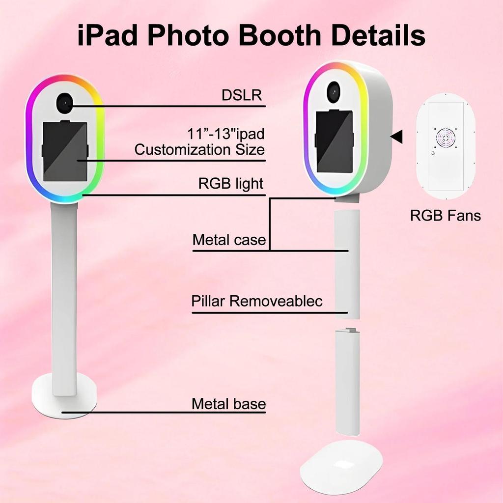 Customizable Oval DSLR Selfie Photo Booth