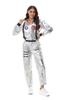 Stylish Adult Couples Cosplay Costume For Halloween Featuring Space Suit Design And Comfortable Fit