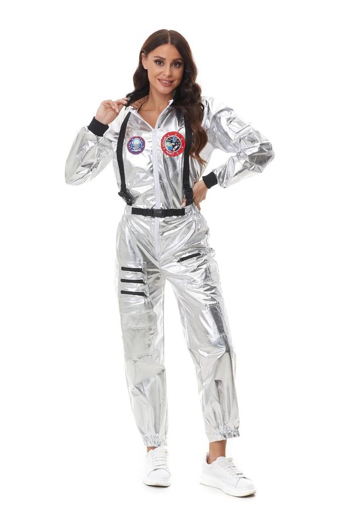 Stylish Adult Couples Cosplay Costume For Halloween Featuring Space Suit Design And Comfortable Fit