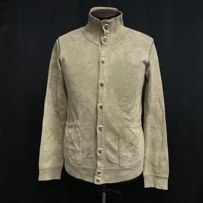 OZONE ROCKS Organic Cotton High-Neck Blouson Japan Men’s S Khaki Tie-Dye Jumper(USED)