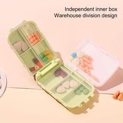 Storing Independent Inner Durable 8-grid Waterproof Portable Folding Tablet Sub-packing Organizer Box Pill Storage Holder