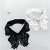 Lace Collar Pastoral Collar Shirt Dickey Beaded False Shirt Rhinestone Fake Collar Women for Lady De Piedra Naturale