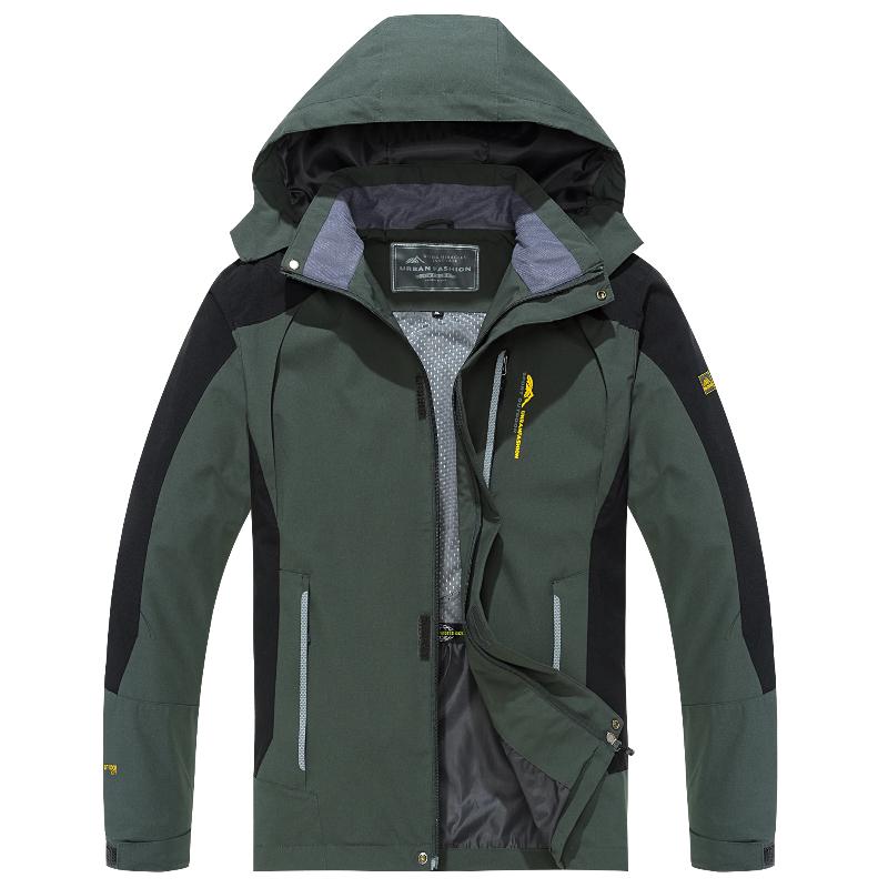 Men's Waterproof Hiking Jacket Large Size Windproof Windbreaker Trekking Fishing Coat Men Outdoor