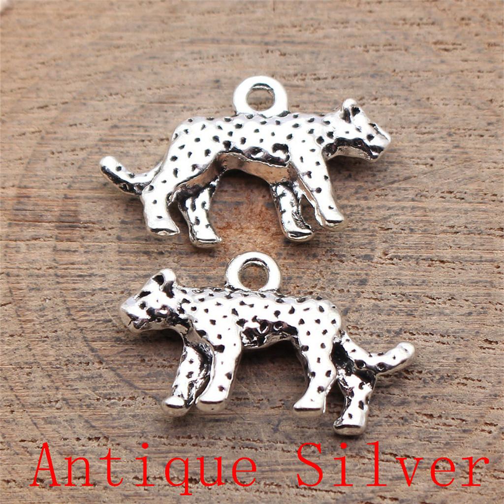 Tiger Lion Wolf Fox Charms Pendant For Bracelet Necklace Jewelry Making Craft Findings