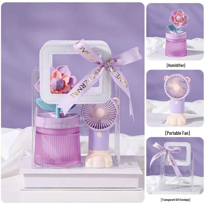 Portable Humidifier & Fan Water Cup Gift Set