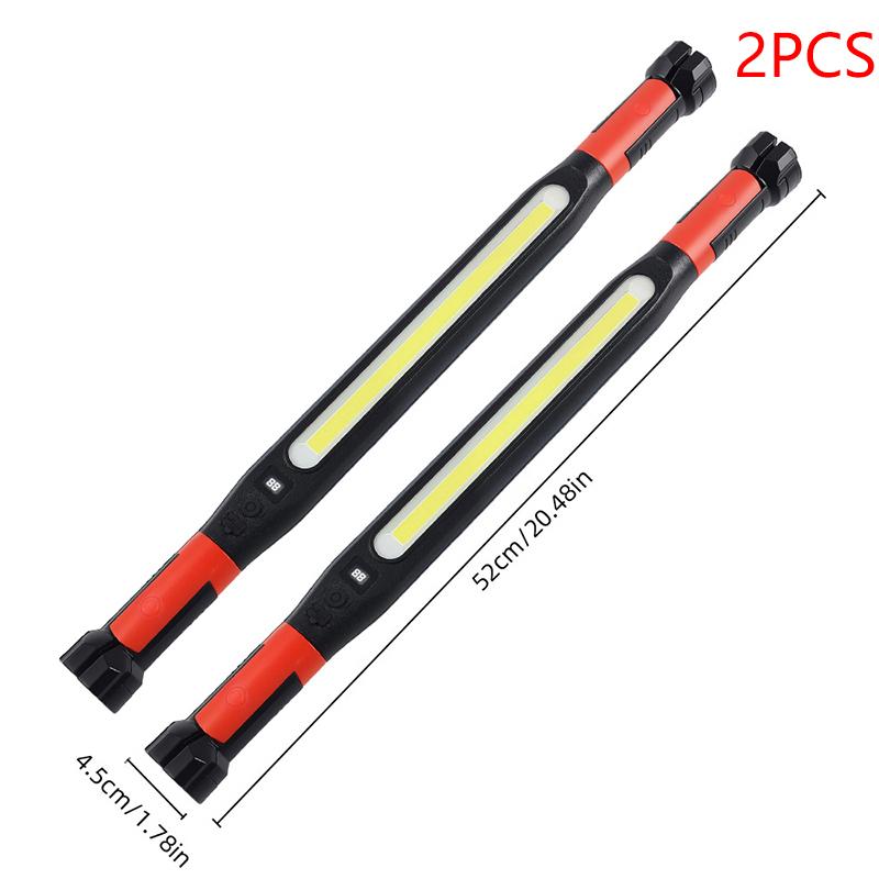 Lampe de travail LED rechargeable à haute luminosité, idéale pour les réparations d'urgence de voiture, lampe de poche magnétique puissante avec crochets et base magnétique