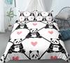 Comforter Dropship Bedding Winter Set 3D Print Love Panda Comforter Bedding Sets 135X200 Bed Set Full Size Comfort Bedclothes