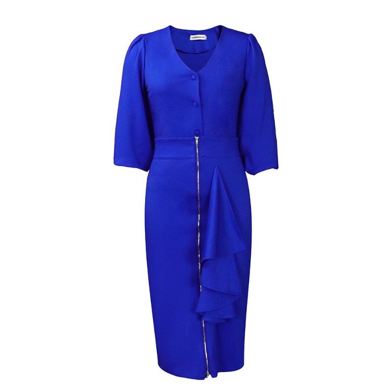 

Женская одежда больших размеров осень и зима, топ с V-образным вырезом и длинными рукавами, юбка по бедрам, комплект из двух предметов S