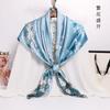 Hot Design 110*110cm 100% Silk Big Square Silk Scarves Fashion Floral Printed Shawl Sale Women Genuine Natural Silk Scarf Shawl