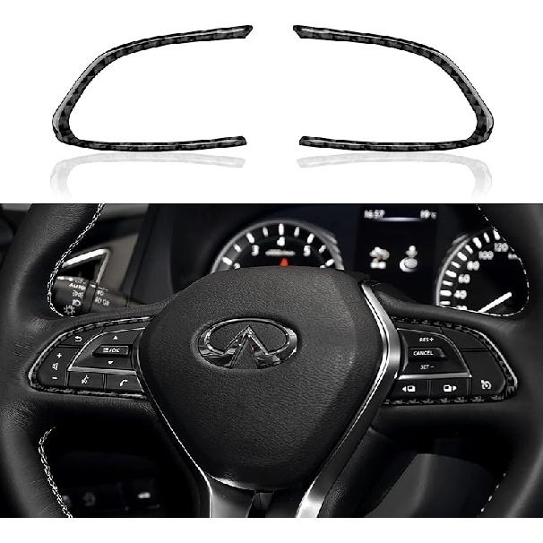 Car Sticker Carbon Fiber Interior Trim Cover for Infiniti Q50 2018-2024 QX50 -2024 Q60 2017- Decal Accessories