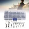 210PCS Copper Fishing Swivels Set 2# 4# 5# 6# 8# Rolling Barrel Swivel  Saltwater Fishing
