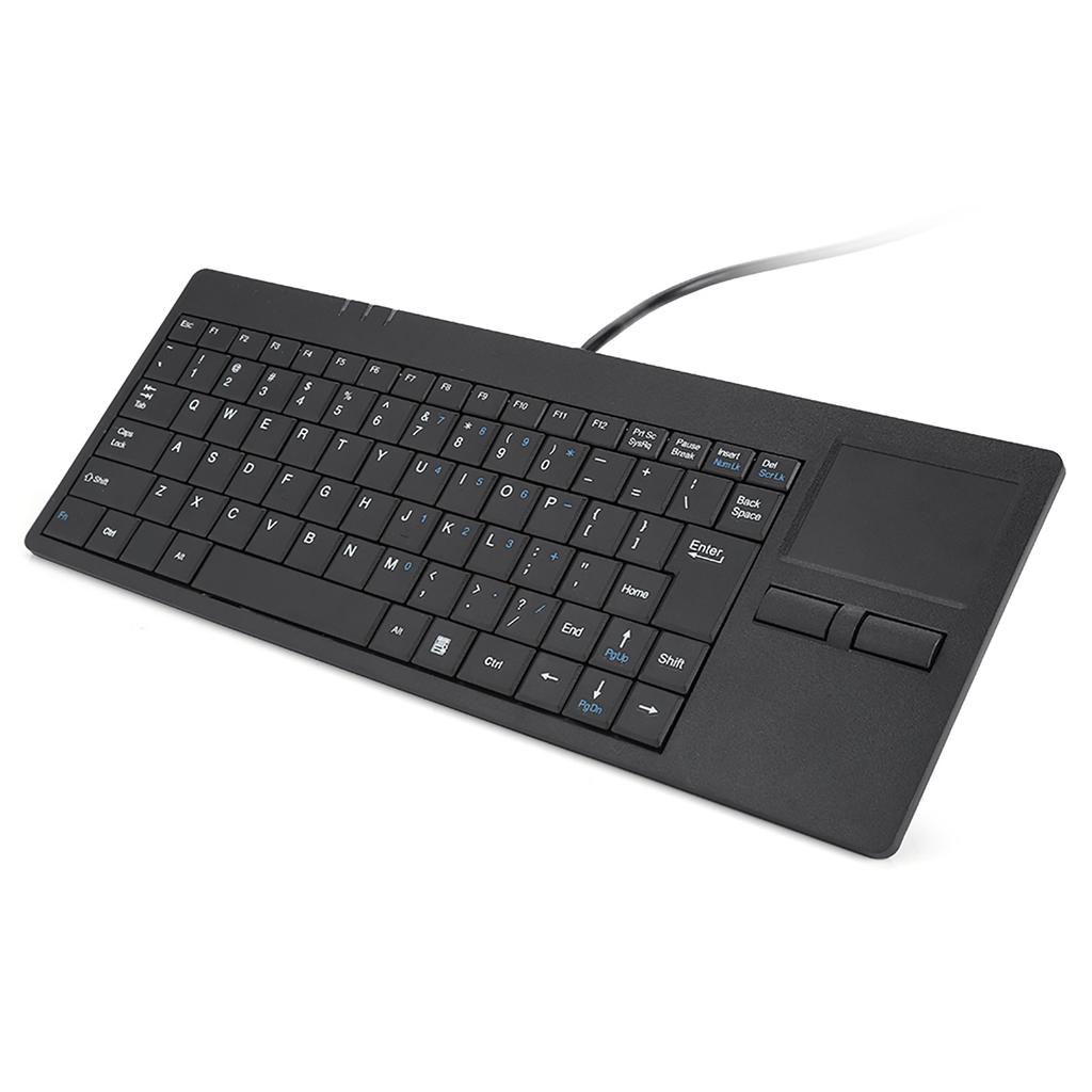 Kabelgebundene USB-Tastatur mit integriertem Touchpad-Hub-Anschluss, 86 Tasten, Stummschaltung, ultradünne Tastatur für Notebook-Schreibtisch