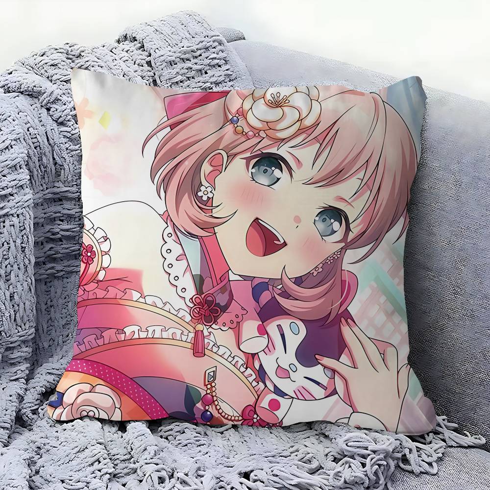

Anime M-Moca Aoba Cushion Cover Car Throw Pillow Case For Sofa Car Christmas Gift 40x40cm 45x45cm 16x16Inch