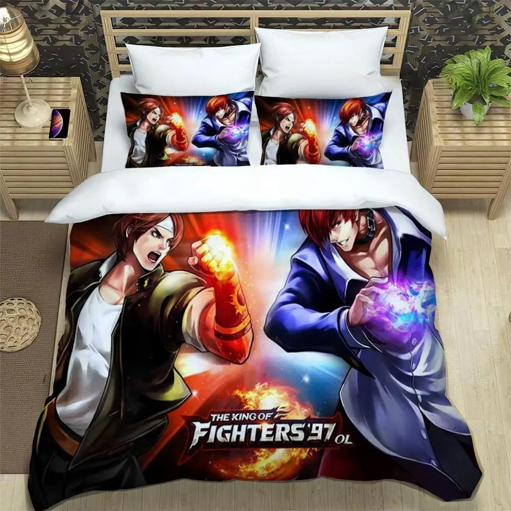 KOF Game Cartoons 3D Printed Bedding Sets Exquisite Bed Supplies Set Duvet Cover Comforter Set Bedding Set Luxury Birthday Gift