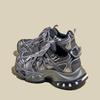 Summer and autumn new thick-soled breathable retro female dad shoes versatile casual sports shoes women