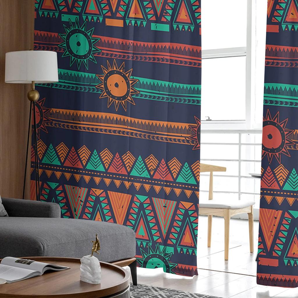 Bohemsk Urfolk Mexico Moderne Trykte Tyllgardiner for Soverom Balkong Vindusdekor Kreativ Mote Hjem Gjennomsiktig Gardin