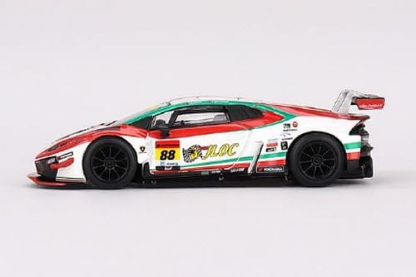 MINI GT Scale Lamborghini Huracan GT3 EVO SUPER GT Series 2023 JLOC Lamborghini GT3 JLOC Drive Japan Exclusive Finished Model 1/64 #88 Left-Hand