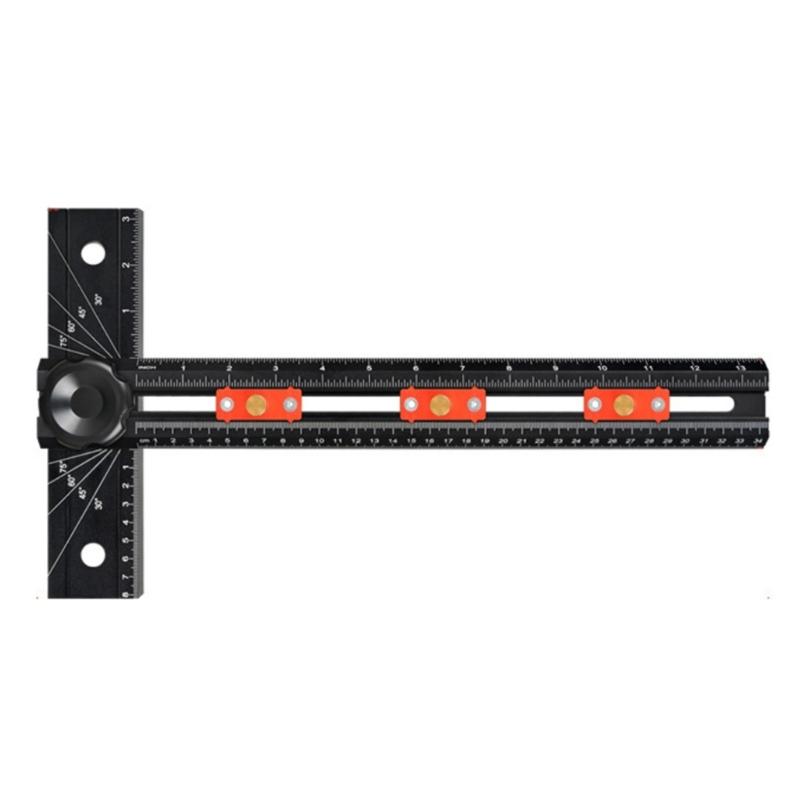 Aluminum T Square For Woodworking With Automatic Locking Feature And Multiple Angles Measurement Tool Precisions Ruler