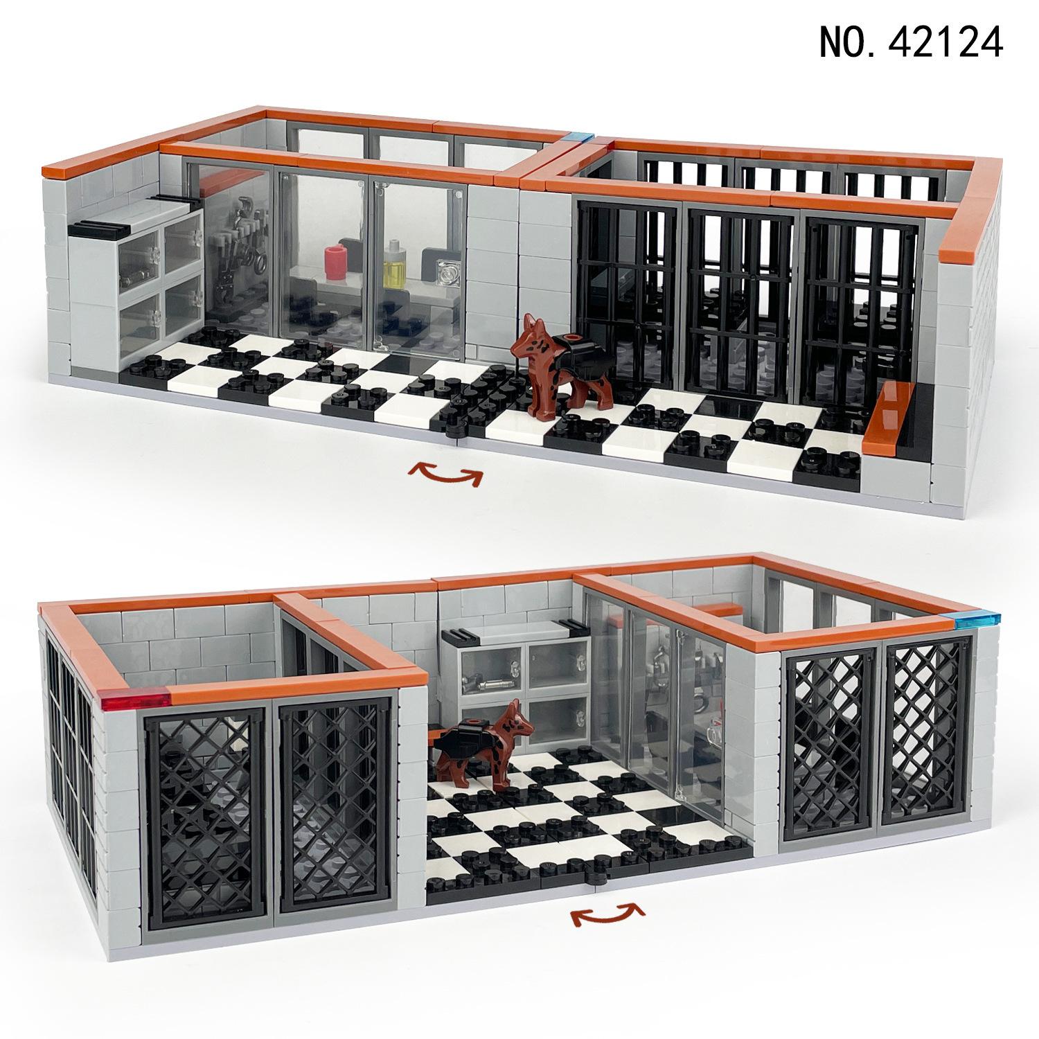 Favorite Toy Unisex 302Pcs 2 In 1 Police Prison Centre Building Block City Police Construct House Model Brick Toys