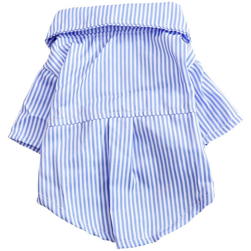 Pet Cat Clothes Summer Breathable Korean Style Striped Shirt Two Months German Curly Cat out Anti-Dirty Two Feet Apparel