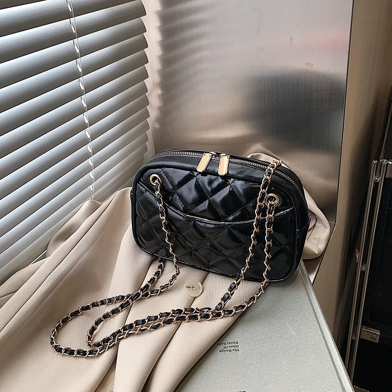 Raute Kettenhandtasche Damen Frühling und Sommer neu beliebt Schulter Umhängetasche hochwertig kleine quadratische Tasche