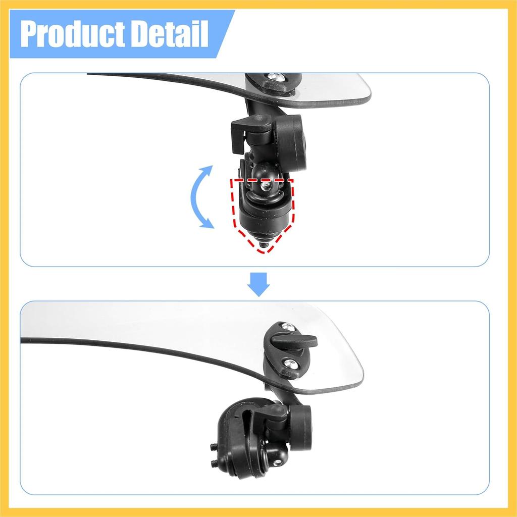 28.5cm Motorcycle Windshield Motorcycle Wind Deflector Clear Lens Adjustable Clip Windshield Extension Universal Fit for Most Motorcycle Scooter Auto