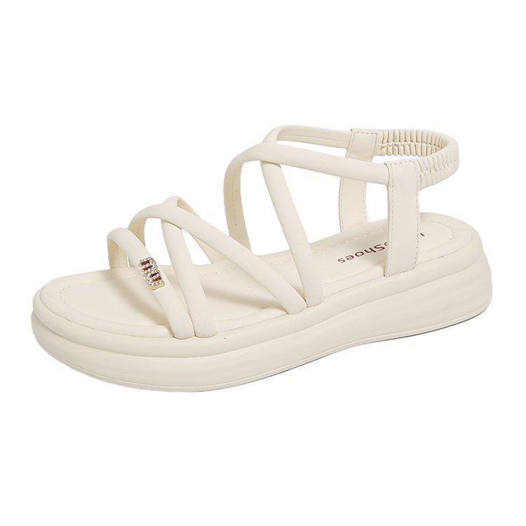 Roman sandals women's 2025 new summer wear fashion and high sense with skirt non-slip and not tired women's shoes