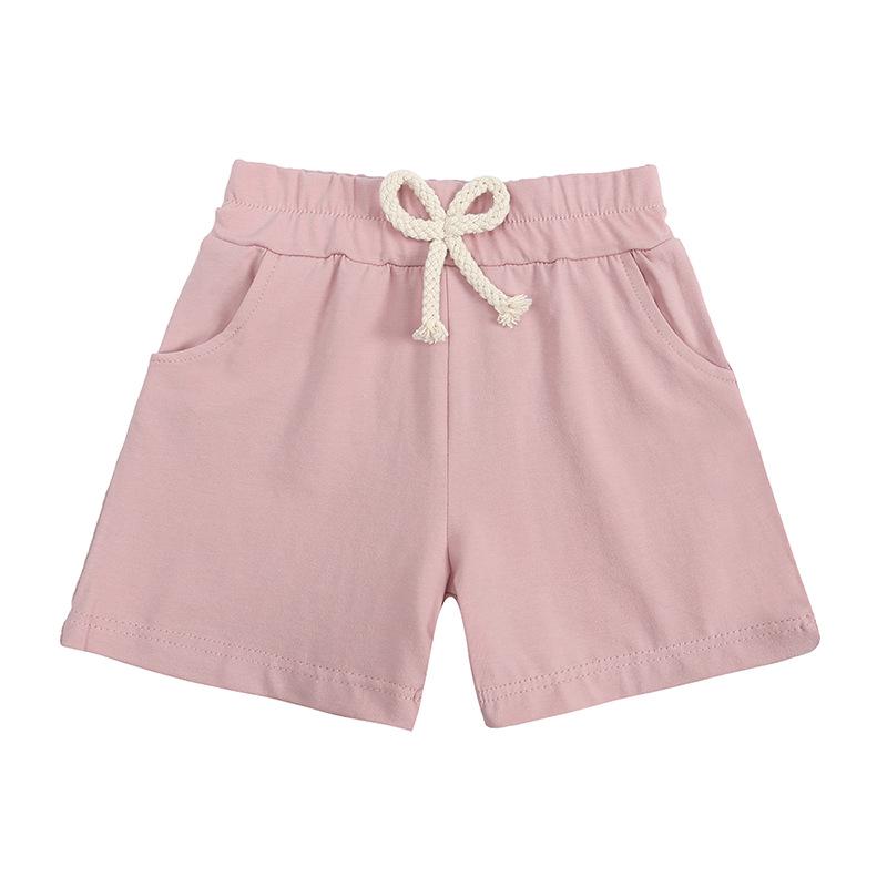 Korean Summer 2026 Kids' Solid Color Shorts - Casual Toddler Pants for Boys and Girls